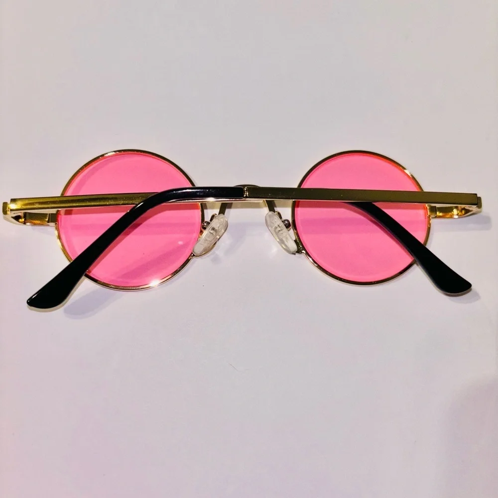 Kids Pink Round Sunglasses